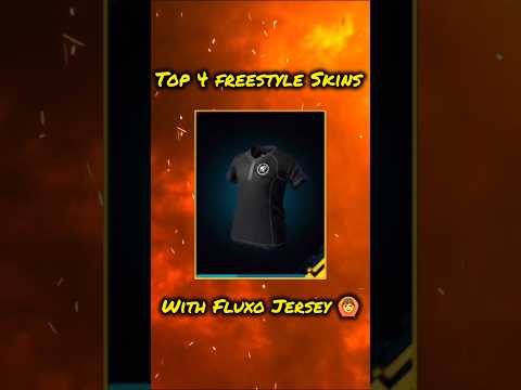 Top 4 Freestyle Skins With Fluxo Jersey 🙆#garenafreefire #freefireindia #viral #dresscombination