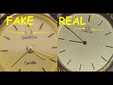 Real vs fake Omega de Ville watch. How to spot fake Omega watch
