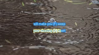 Your Cheating Heart by Hank Williams play along with scrolling guitar chords and lyrics