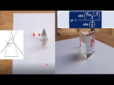 EXPERIMENT TO DETERMINE THE REFRACTIVE INDEX OF A TRIANGULAR GLASS PRISM