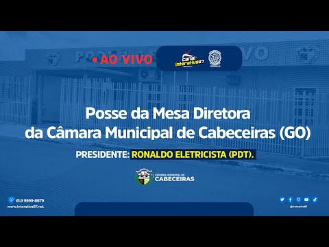 POSSE DA MESA DIRETORA DA CÂMARA MUNICIPAL DE CABECEIRAS (GO)