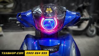 Wavei 125 2020 Độ Đèn Bi Cầu Titan Black Siêu Cọp, Xe Dọn Siêu Cọp của anh trai Cần Thơ