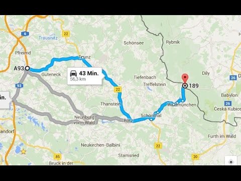 Autoroute Europa  - von Nabburg bis nach Domažlice - CZ über die Ostmarkstr. B22