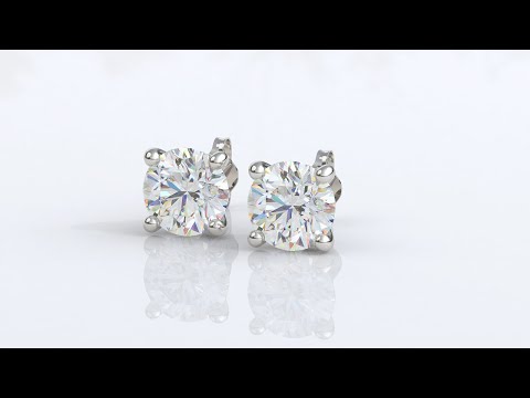 6mm 1.60ct No Rail Diamond Stud Earrings