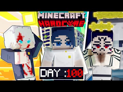 Surviving 100 Days as Gojo, Yuta, Sukuna in JJK Minecraft
