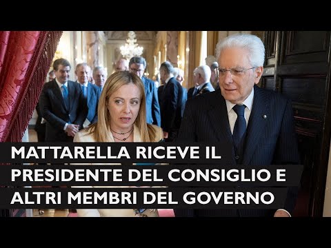 Mattarella riceve il Presidente del Consiglio dei Ministri ed altri membri del Governo