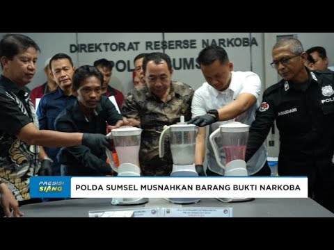 POLDA SUMSEL MUSNAHKAN BARANG BUKTI NARKOBA PENGUNGKAPAN DESEMBER