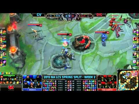 DIG CoreJJ - Best Ezreal ultimate NA! - GV vs DIG - NA LCS Spring 2015 - W2D1 - Season 2015 - LoL
