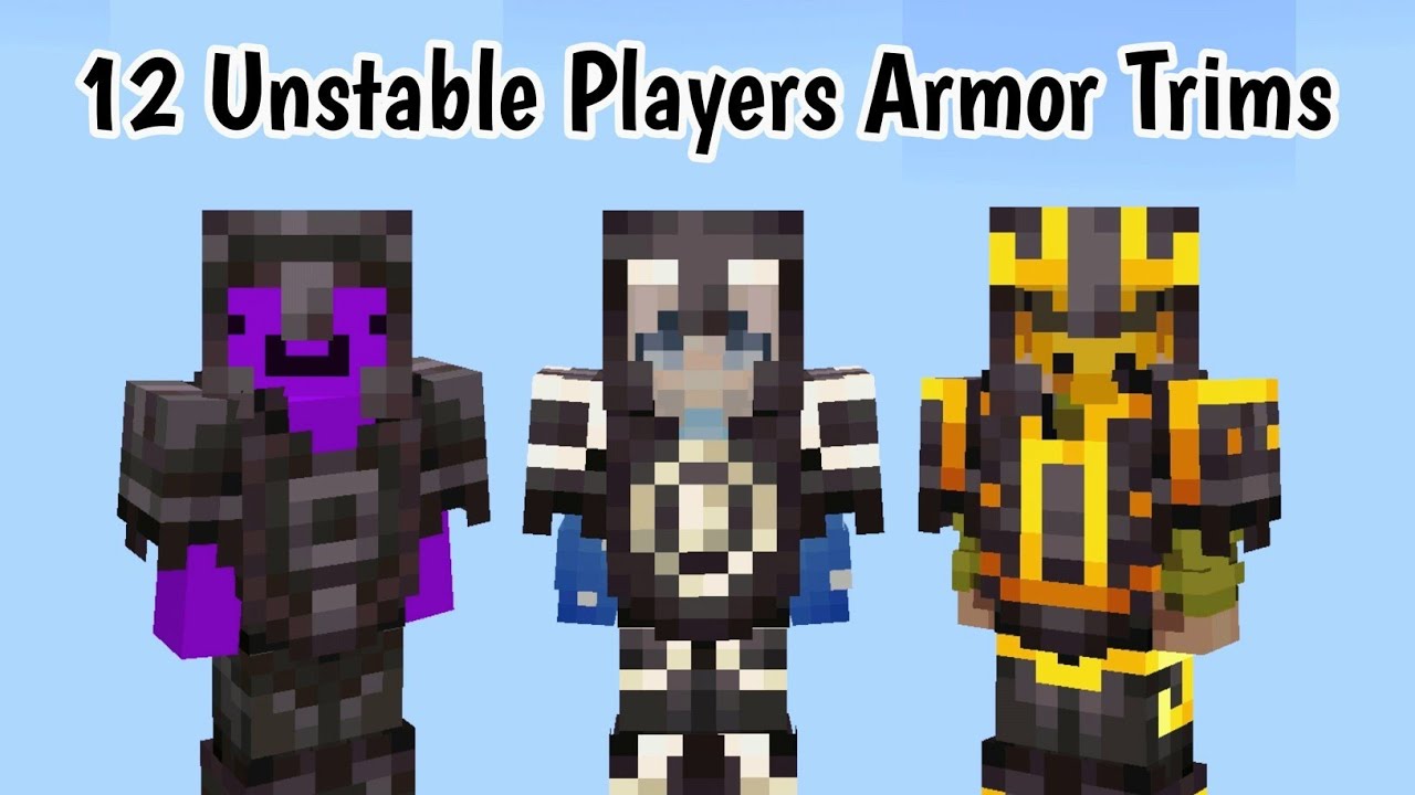 Unstable SMP Legends: 12 Deadliest Players Armor Trims Designs ✨️