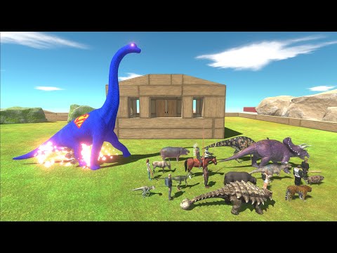 Escape from SUPERMAN BRACHIOSAURUS - Animal Revolt Battle Simulator Escape from Monster