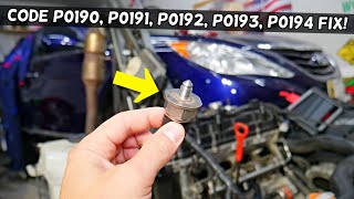 HYUNDAI SONATA CODE P0190 P0191 P0192 P0193 P0194 FUEL RAIL PRESSURE SENSOR ENGINE LIGHT ON