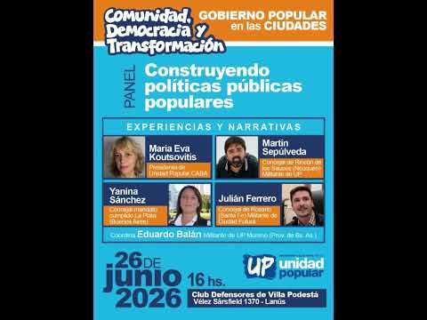 ENCUENTRO: COMUNIDAD, GOBIERNO POPULAR EN LAS CIUDADES