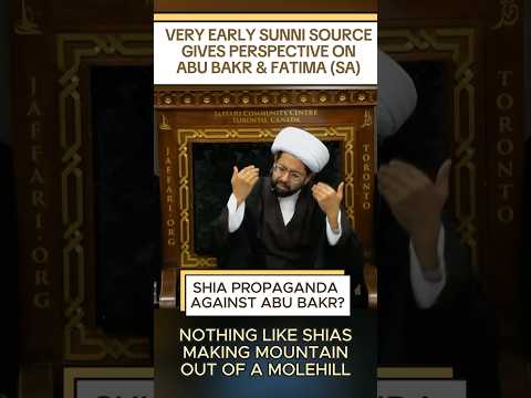 1️⃣ 🤔Shia Propaganda Against Abu Bakr - ✍🏼 Early Sunni Text