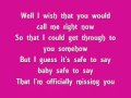 Officially Missing You instrumental with lyrics 