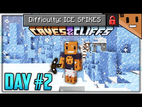 Can You Beat 1.17 Minecraft on an ICE SPIKES Only World?