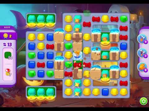 HomeScapes Level 6609 no boosters (14 moves)