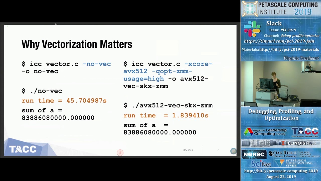 PCI 2019: Debugging, Profiling, and Optimization