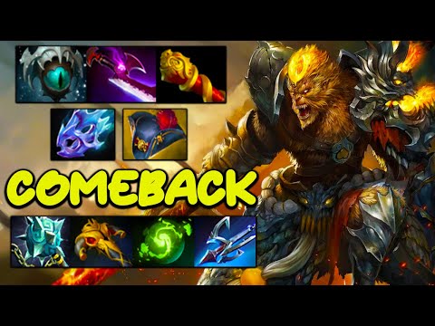COMEBACK [ Monkey King ] INTENSE CARRY LATE GAME - FULL SLOT MAX TALENT - DOTA 2 GAMEPLAY