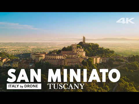 SAN MINIATO a medieval town in the heart of Tuscany | Italy by drone | 4K Cinematic