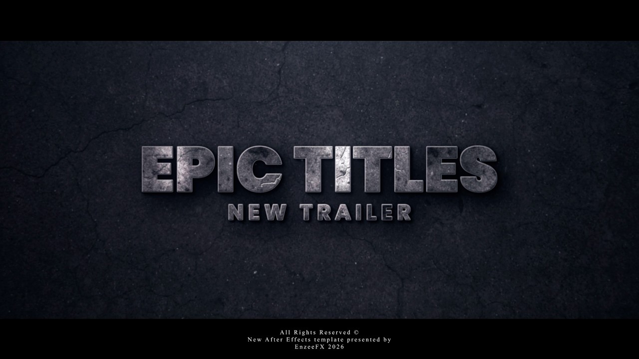 Epic Cinematic Title Trailer Template for After Effects || Free Download