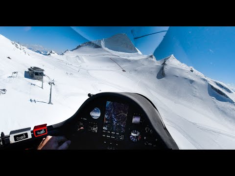 Gliding Over the Alps Looks Peaceful