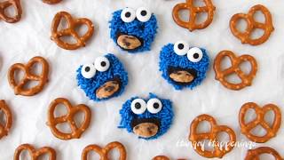 Cookie Monster Pretzels