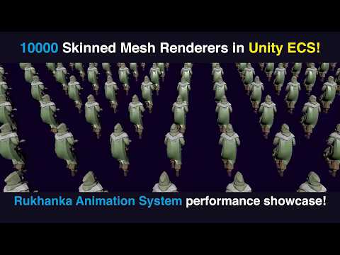 Tutorial - Animations with Rukhanka + VContainer + ECS (10000 Skinned Mesh Renderers)