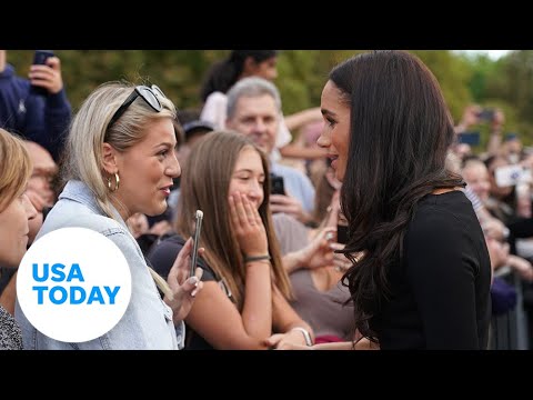 Meghan Markle embraces mourner following Queen Elizabeth II's death USA TODAY