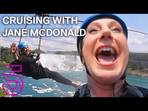Niagara Falls Zipline with Jane McDonald | Cruising With Jane McDonald | Channel 5