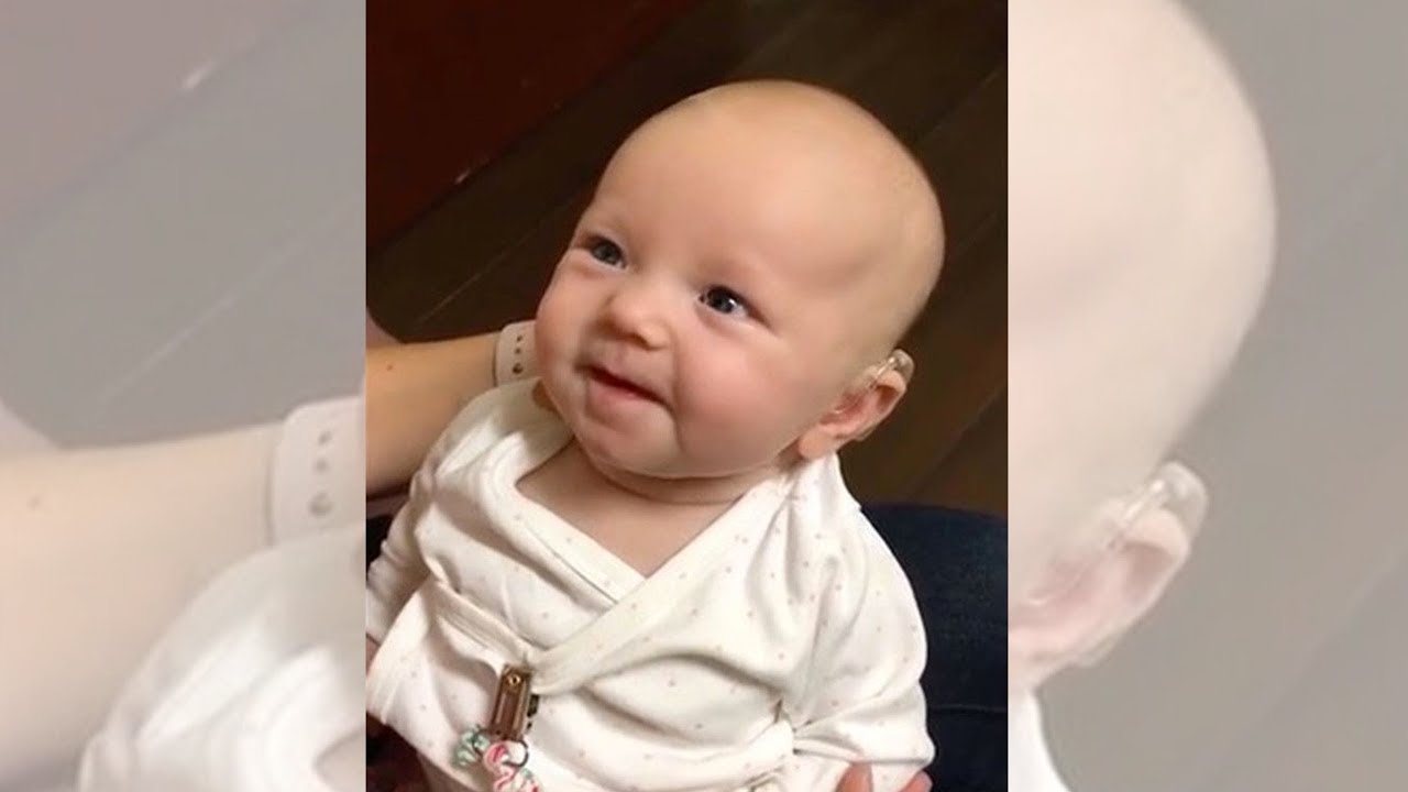 Adorable Moment Deaf Baby Girl Cries With Joy After Hearing Her Mum's Voice