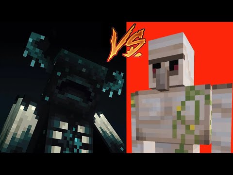 Warden VS Iron Golem Army (Minecraft epic battle)