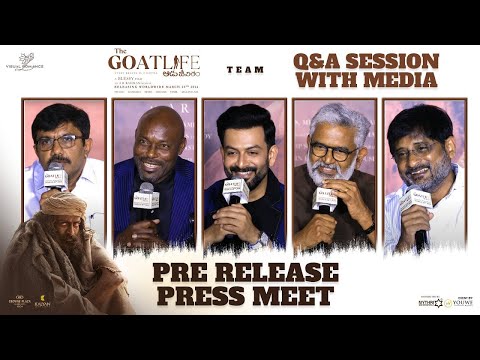 Prithviraj Sukumaran & The Goat Life Movie Team Q & A With Telugu Media | Manastars