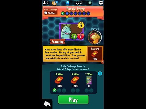 Puzzle Party 27/03/19 - Plants vs Zombies Heroes Daily Challenge