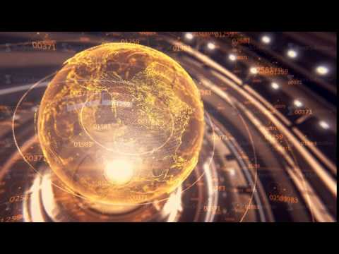 A stylized rendering of the earth conveying the modern digital age 4k motion graphics