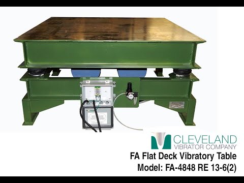 Flat Deck Vibratory Table to Settle Aluminum Chips - Cleveland Vibrator Co.