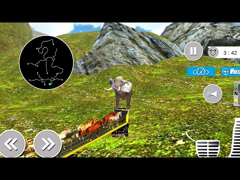 Real Tractor Farm Animal Truck Driving Transport Simulator / transporting animals through mountains