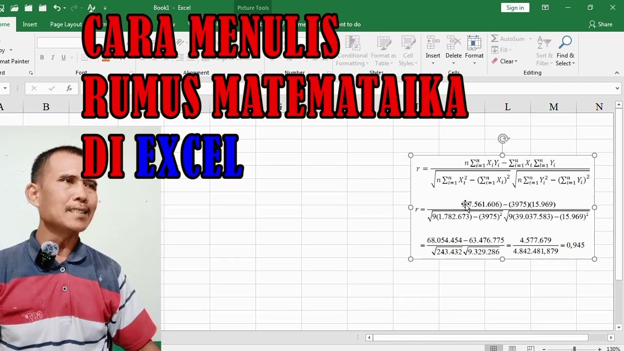 Cara Menulis Rumus Matematika di Excel @BudiKomputer
