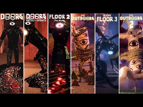 OLD vs Every NEW Seek Chase (Doors The Great Outdoors 1&2, Original, Floor 2 & Floor 3)