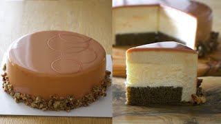 秋！ほうじ茶ラテとレアチーズのケーキの作り方✴︎How to make Gâteau de Hoji-cha et cheesecake✴︎ベルギーより