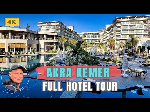 Akra Kemer - FULL HOTEL TOUR - Pool - Beach - Restaurant - SPA - Bar - GYM [4K]