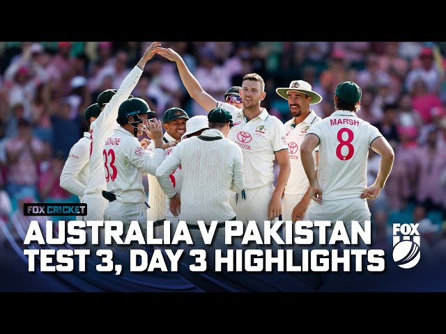 Australia v Pakistan – Third Test, Day 3 Highlights I 05/01/24 I Fox Cricket