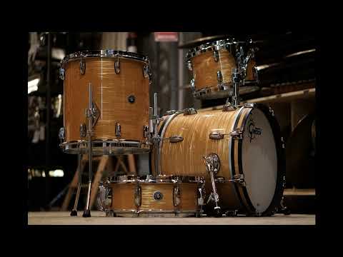 SOLD - Gretsch 12/14/18/5x14" Brooklyn Series Drum Set - Antique Oyster Nitron