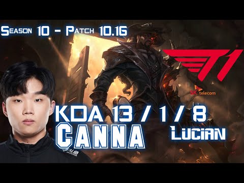 T1 Canna LUCIAN vs AKALI Top - Patch 10.16 KR Ranked