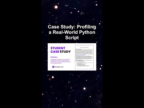 Case Study: Profiling a Real-World Python Script #ai #artificialintelligence #machinelearning Case