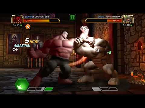 Marvel Contest of Champions Red Hulk vs Rhino