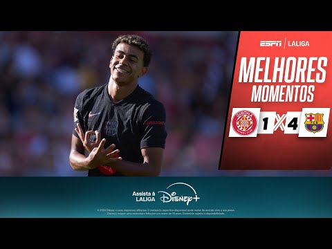 Gols e lances de Girona x Barcelona