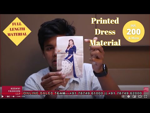 EP 6 Where to Buy Designer Printed Dress Material in Wholesale ? [ INR. 200 & more. ]