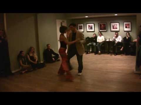  Damian Lobato  and  Laura Pellegrino  are  dancing  to  the  tango  "  Una Emocion  "  by  Ricardo Tanturi  in  2008