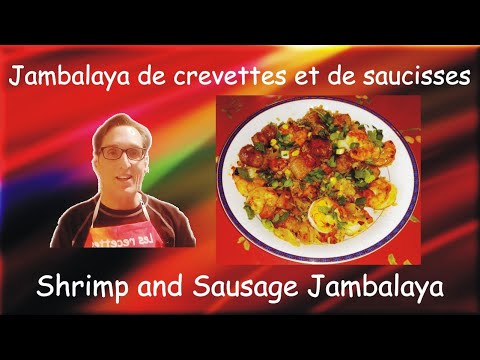 Authentic Cajun-Style Shrimp and Sausage Jambalaya / Jambalaya cajun de crevettes et de saucisses