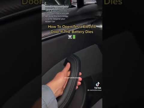 Guys am locked in a Tesla 😭😭 .what should I do??😱